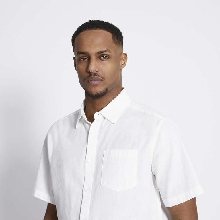 Short sleeve linen blend shirt "Isak"
